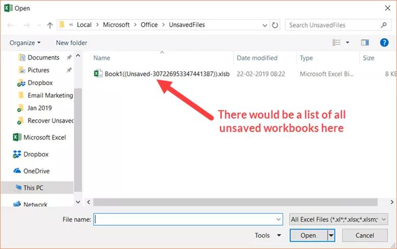 Hướng dẫn chi tiết các cách khôi phục tệp Excel chưa được lưu 